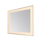  AQUADOM Lexington 48"x36"x2.28" LED Lighted Slim Frame Mirror with Defogger, 3 Color Lighting, Wall Mount Vertical or Horizontal Installation in Chrome