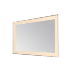 AQUADOM Lexington 60"x36"x2.28" LED Lighted Slim Frame Mirror with Defogger, 3 Color Lighting, Wall Mount Vertical or Horizontal Installation in Chrome