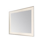  AQUADOM Lexington 48"x36"x2.28" LED Lighted Slim Frame Mirror with Defogger, 3 Color Lighting, Wall Mount Vertical or Horizontal Installation in Chrome