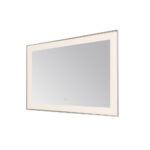  AQUADOM Lexington 60"x36"x2.28" LED Lighted Slim Frame Mirror with Defogger, 3 Color Lighting, Wall Mount Vertical or Horizontal Installation in Chrome
