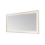  AQUADOM Lexington 72"x36"x2.28" LED Lighted Slim Frame Mirror with Defogger, 3 Color Lighting, Wall Mount Vertical or Horizontal Installation in Chrome