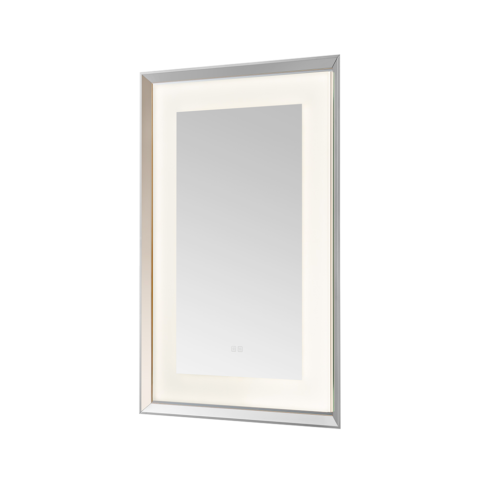 AQUADOM Madison 24"x36"x2.28" LED Lighted Chamfer Frame Mirror with Defogger, 3 Color Lighting, Wall Mount Vertical or Horizontal Installation in Matte Black (Copy) AQUADOM Madison 24"x36"x2.28" LED Lighted Chamfer Frame Mirror with Defogger, 3 Color Lighting, Wall Mount Vertical or Horizontal Installation in Matte Black (Copy)