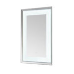  AQUADOM Madison 24"x36"x2.28" LED Lighted Chamfer Frame Mirror with Defogger, 3 Color Lighting, Wall Mount Vertical or Horizontal Installation in Matte Black (Copy)