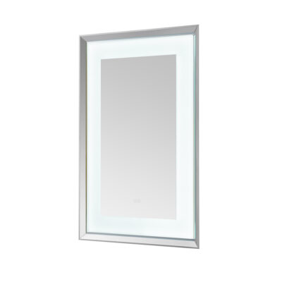  AQUADOM Madison 24"x36"x2.28" LED Lighted Chamfer Frame Mirror with Defogger, 3 Color Lighting, Wall Mount Vertical or Horizontal Installation in Matte Black (Copy)