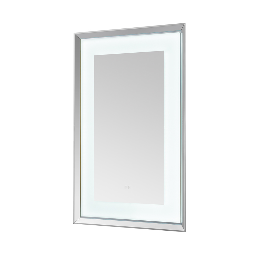 AQUADOM Madison 24"x36"x2.28" LED Lighted Chamfer Frame Mirror with Defogger, 3 Color Lighting, Wall Mount Vertical or Horizontal Installation in Matte Black (Copy) AQUADOM Madison 24"x36"x2.28" LED Lighted Chamfer Frame Mirror with Defogger, 3 Color Lighting, Wall Mount Vertical or Horizontal Installation in Matte Black (Copy)