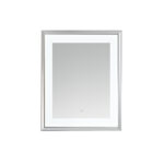  AQUADOM Madison 30"x36"x2.28" LED Lighted Chamfer Frame Mirror with Defogger, 3 Color Lighting, Wall Mount Vertical or Horizontal Installation in Matte Black (Copy)