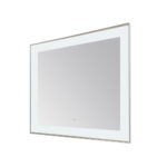  AQUADOM Lexington 48"x36"x2.28" LED Lighted Slim Frame Mirror with Defogger, 3 Color Lighting, Wall Mount Vertical or Horizontal Installation in Chrome