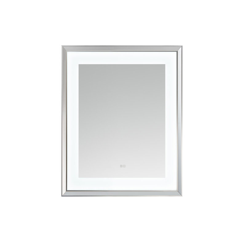  AQUADOM Madison 30"x36"x2.28" LED Lighted Chamfer Frame Mirror with Defogger, 3 Color Lighting, Wall Mount Vertical or Horizontal Installation in Matte Black (Copy)