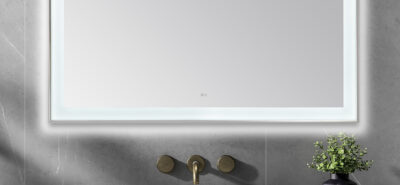  AQUADOM Lexington 72"x36"x2.28" LED Lighted Slim Frame Mirror with Defogger, 3 Color Lighting, Wall Mount Vertical or Horizontal Installation in Chrome