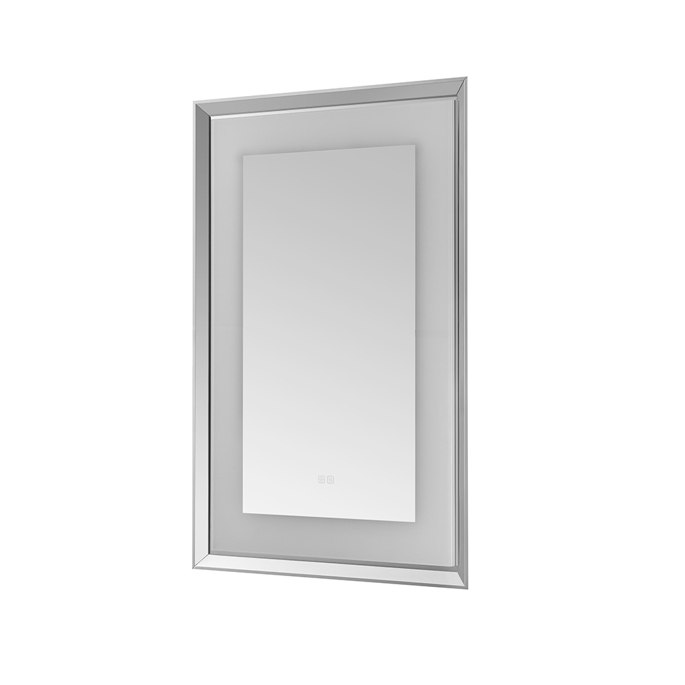 AQUADOM Madison 24"x36"x2.28" LED Lighted Chamfer Frame Mirror with Defogger, 3 Color Lighting, Wall Mount Vertical or Horizontal Installation in Matte Black (Copy) AQUADOM Madison 24"x36"x2.28" LED Lighted Chamfer Frame Mirror with Defogger, 3 Color Lighting, Wall Mount Vertical or Horizontal Installation in Matte Black (Copy)