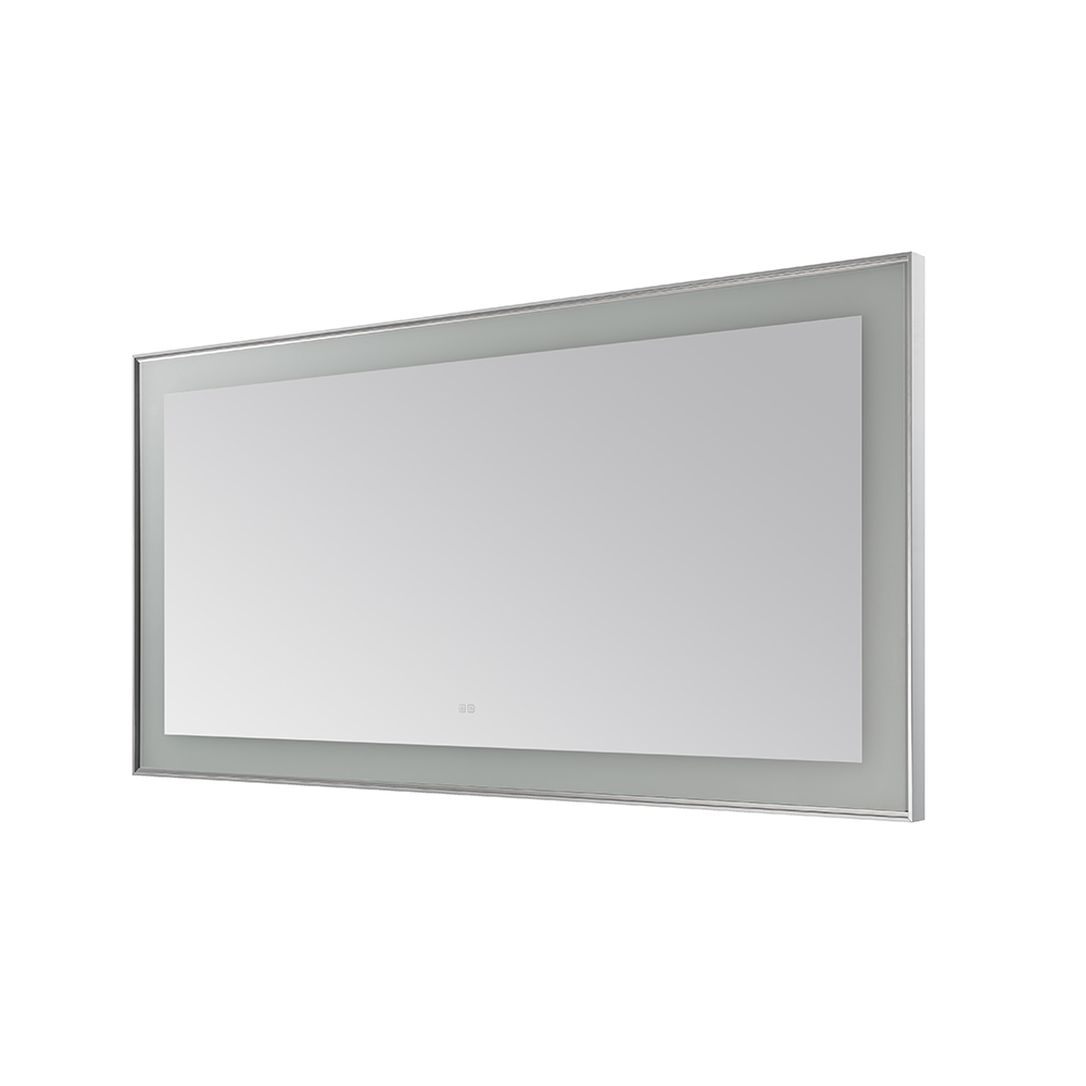 AQUADOM Lexington 72"x36"x2.28" LED Lighted Slim Frame Mirror with Defogger, 3 Color Lighting, Wall Mount Vertical or Horizontal Installation in Chrome AQUADOM Lexington 72"x36"x2.28" LED Lighted Slim Frame Mirror with Defogger, 3 Color Lighting, Wall Mount Vertical or Horizontal Installation in Chrome