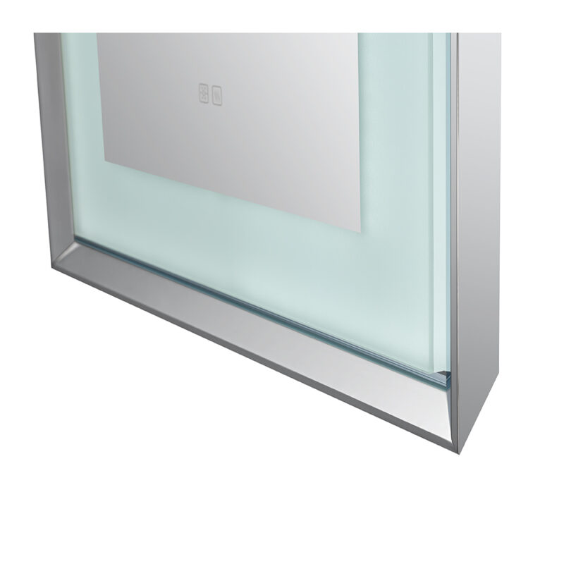  AQUADOM Madison 24"x36"x2.28" LED Lighted Chamfer Frame Mirror with Defogger, 3 Color Lighting, Wall Mount Vertical or Horizontal Installation in Matte Black (Copy)