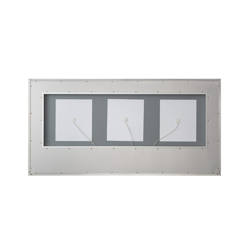  AQUADOM Lexington 72"x36"x2.28" LED Lighted Slim Frame Mirror with Defogger, 3 Color Lighting, Wall Mount Vertical or Horizontal Installation in Chrome