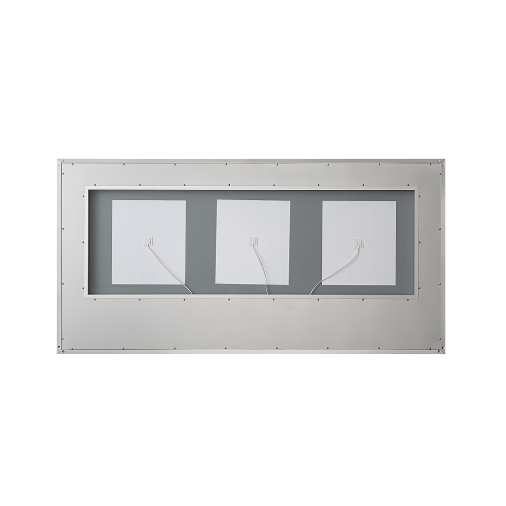 AQUADOM Lexington 72"x36"x2.28" LED Lighted Slim Frame Mirror with Defogger, 3 Color Lighting, Wall Mount Vertical or Horizontal Installation in Chrome AQUADOM Lexington 72"x36"x2.28" LED Lighted Slim Frame Mirror with Defogger, 3 Color Lighting, Wall Mount Vertical or Horizontal Installation in Chrome
