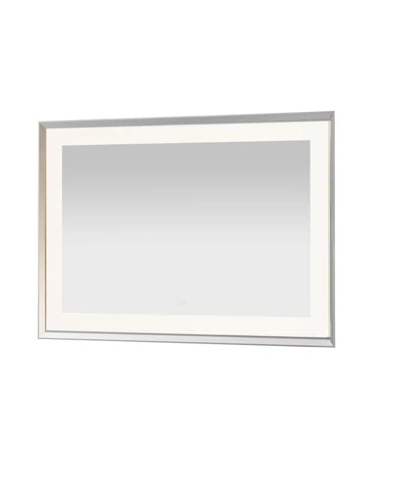  AQUADOM Madison 48"x36"x2.28" LED Lighted Chamfer Frame Mirror with Defogger, 3 Color Lighting, Wall Mount Vertical or Horizontal Installation in Matte Black (Copy)