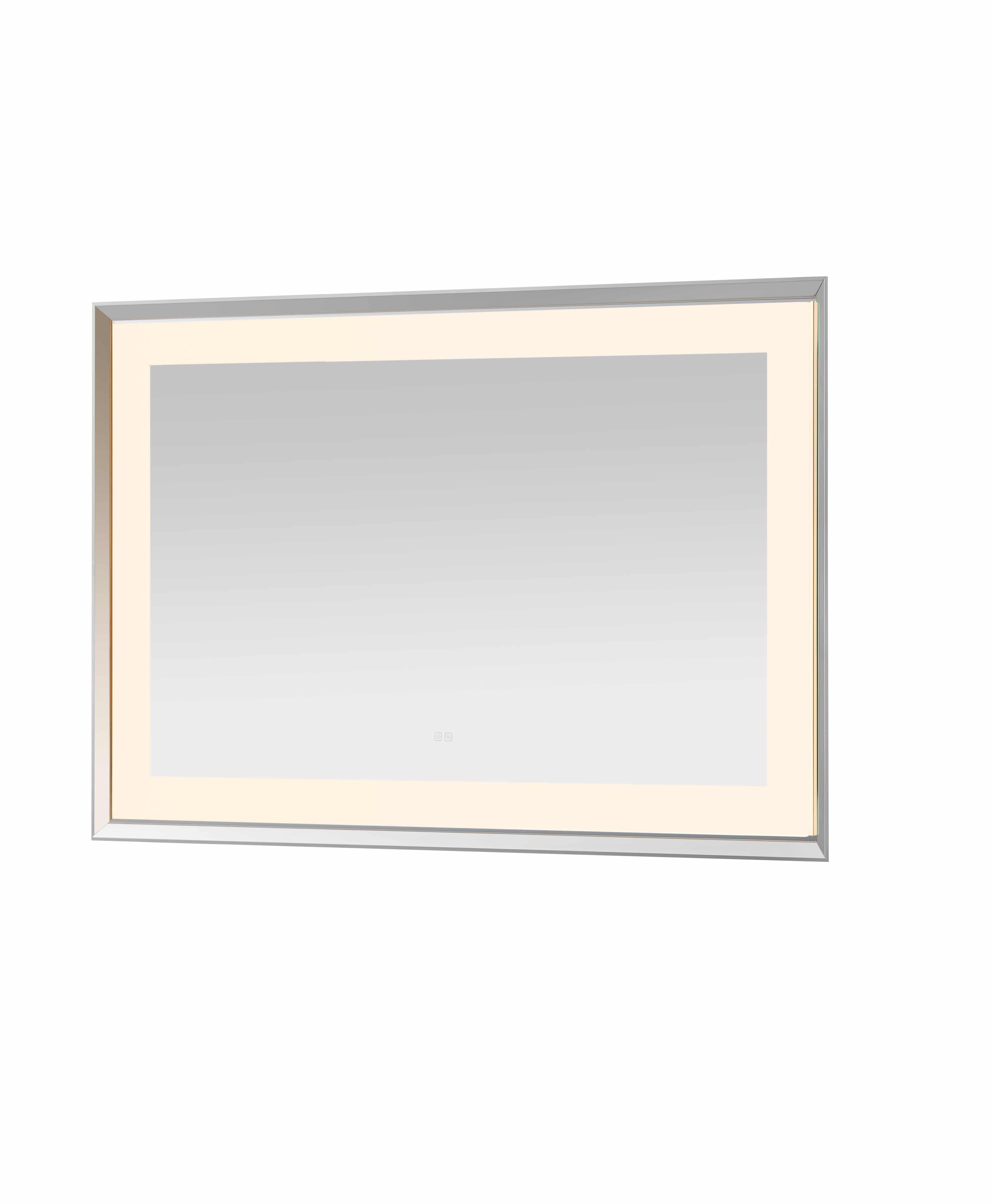 AQUADOM Madison 48"x36"x2.28" LED Lighted Chamfer Frame Mirror with Defogger, 3 Color Lighting, Wall Mount Vertical or Horizontal Installation in Matte Black (Copy) AQUADOM Madison 48"x36"x2.28" LED Lighted Chamfer Frame Mirror with Defogger, 3 Color Lighting, Wall Mount Vertical or Horizontal Installation in Matte Black (Copy)