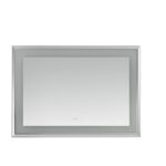  AQUADOM Madison 48"x36"x2.28" LED Lighted Chamfer Frame Mirror with Defogger, 3 Color Lighting, Wall Mount Vertical or Horizontal Installation in Chrome