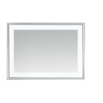  AQUADOM Madison 48"x36"x2.28" LED Lighted Chamfer Frame Mirror with Defogger, 3 Color Lighting, Wall Mount Vertical or Horizontal Installation in Chrome