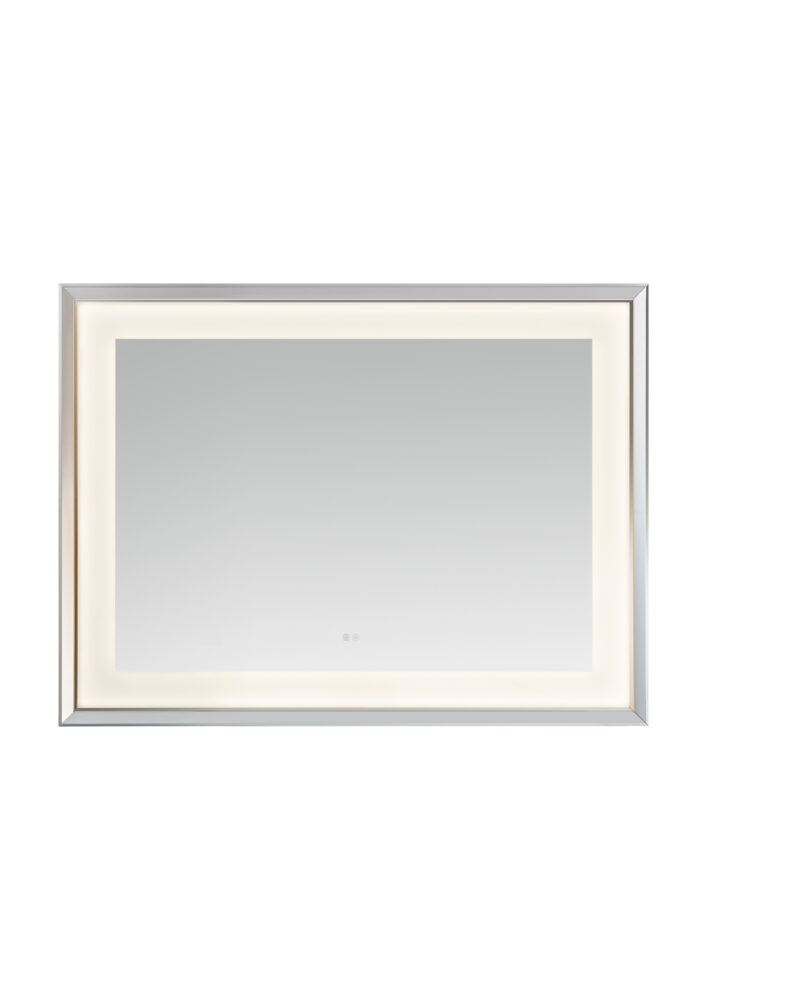  AQUADOM Madison 48"x36"x2.28" LED Lighted Chamfer Frame Mirror with Defogger, 3 Color Lighting, Wall Mount Vertical or Horizontal Installation in Matte Black (Copy)